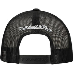 Brooklyn Nets Script Trucker Adjustable Hat Black | Mitchell & Ness outlet