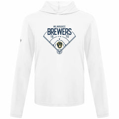 Milwaukee Brewers Levelwear Anthem Home Field Pullover Hoodie - White - MLB Online