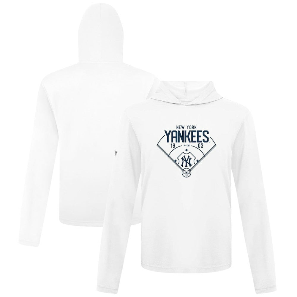 New York Yankees Levelwear Anthem Home Field Pullover Hoodie - White - MLB Lifestyle