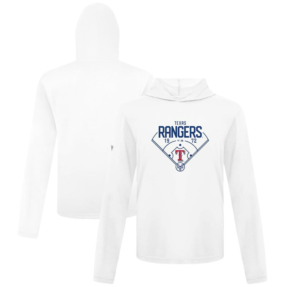 Texas Rangers Levelwear Anthem Home Field Pullover Hoodie - White - MLB Discount