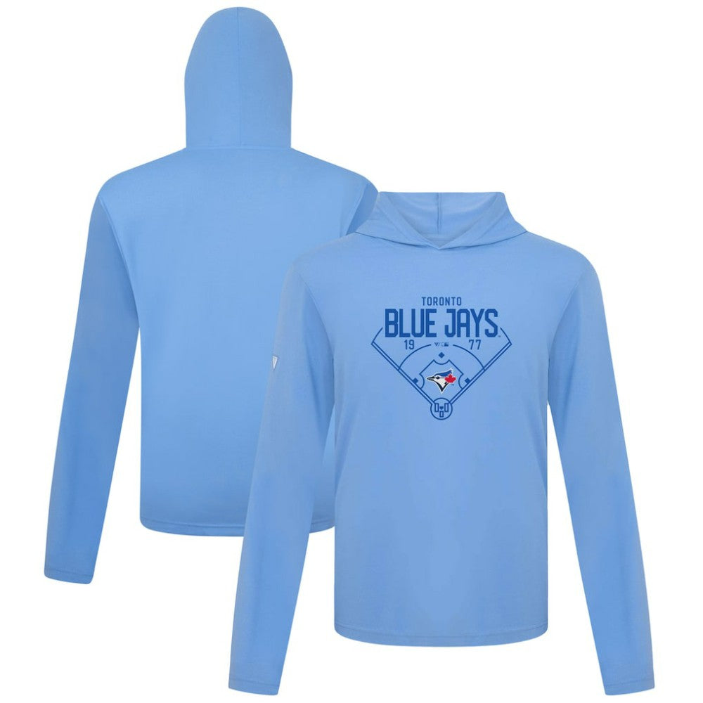Toronto Blue Jays Levelwear Anthem Home Field Pullover Hoodie - Light Blue - MLB Discount