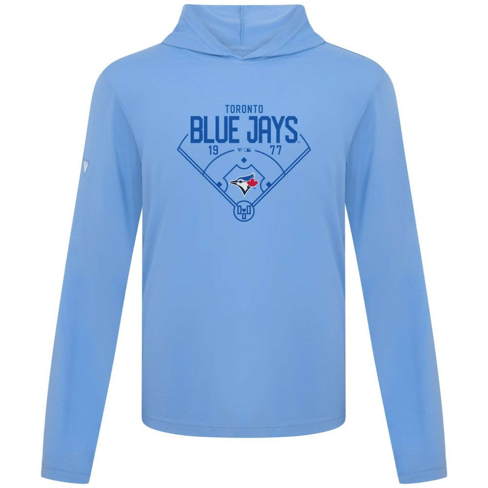 Toronto Blue Jays Levelwear Anthem Home Field Pullover Hoodie - Light Blue - MLB Discount