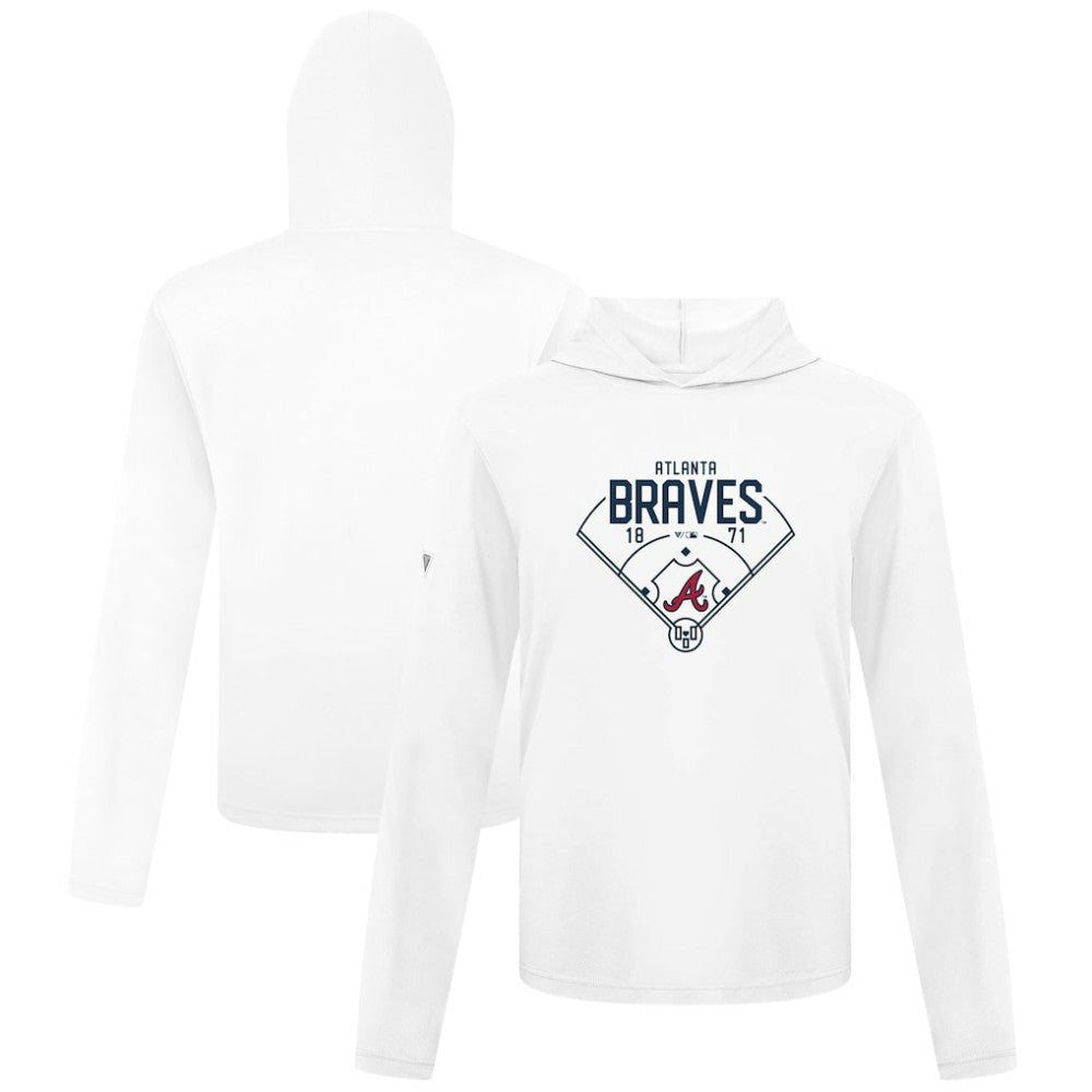 Atlanta Braves Levelwear Anthem Home Field Pullover Hoodie - White - MLB Lifestyle
