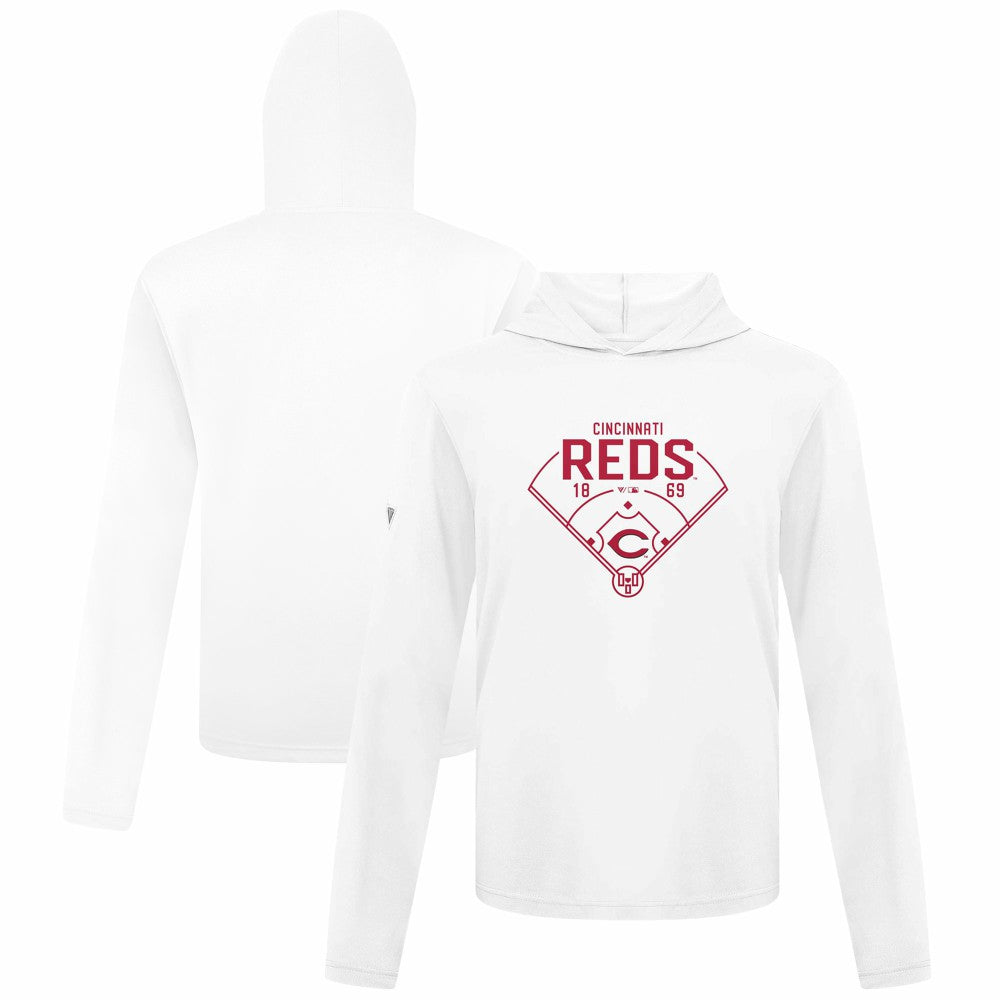 Cincinnati Reds Levelwear Anthem Home Field Pullover Hoodie - White - MLB Online