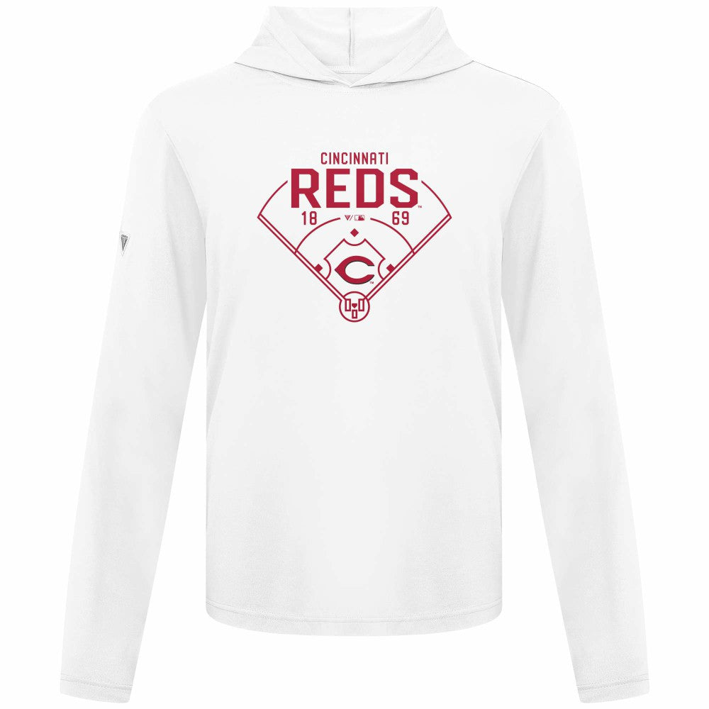 Cincinnati Reds Levelwear Anthem Home Field Pullover Hoodie - White - MLB Online