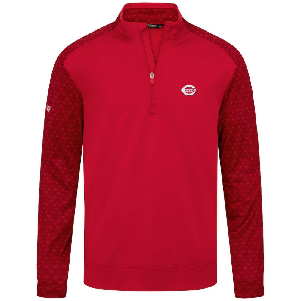 Cincinnati Reds Levelwear Aztec Insignia 2.0 Quarter-Zip Pullover Top - Red - MLB Online