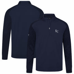 Kansas City Royals Levelwear Aztec Insignia 2.0 Quarter-Zip Pullover Top - Navy - MLB on Sale