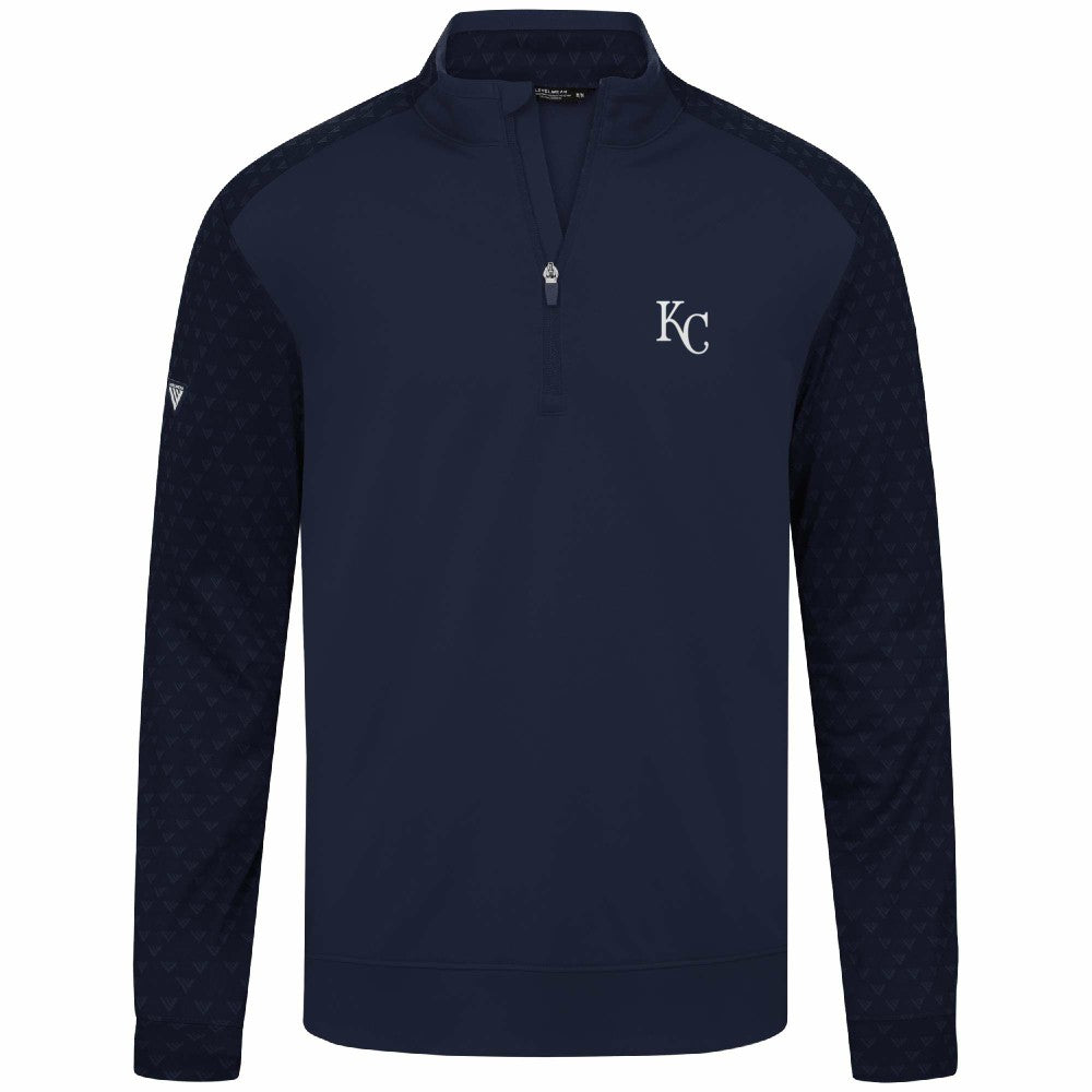 Kansas City Royals Levelwear Aztec Insignia 2.0 Quarter-Zip Pullover Top - Navy - MLB on Sale