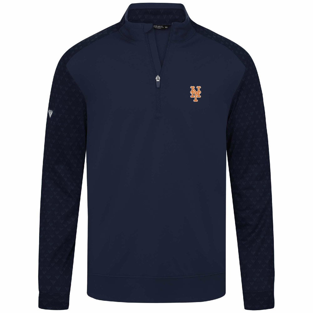 New York Mets Levelwear Aztec Insignia 2.0 Quarter-Zip Pullover Top - Navy - MLB Discount