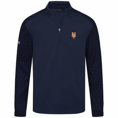 New York Mets Levelwear Aztec Insignia 2.0 Quarter-Zip Pullover Top - Navy - MLB Discount