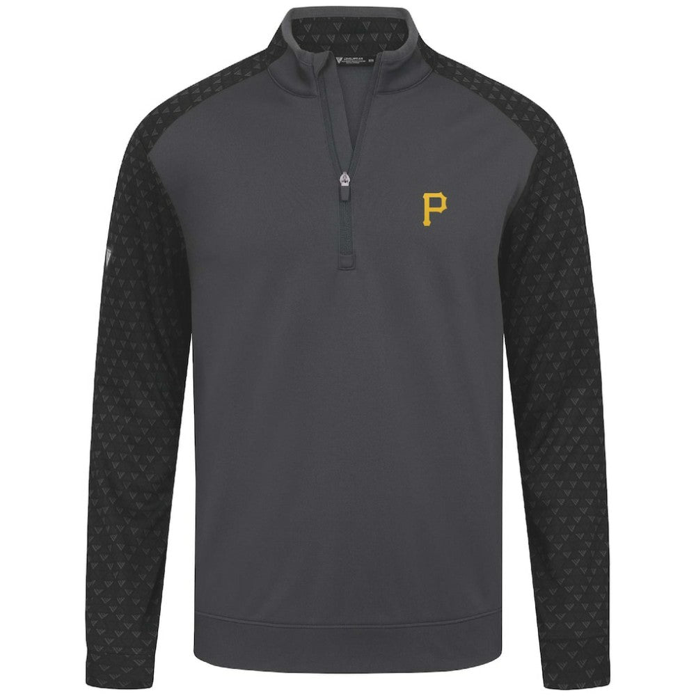 Pittsburgh Pirates Levelwear Aztec Insignia 2.0 Quarter-Zip Pullover Top - Charcoal - MLB Online