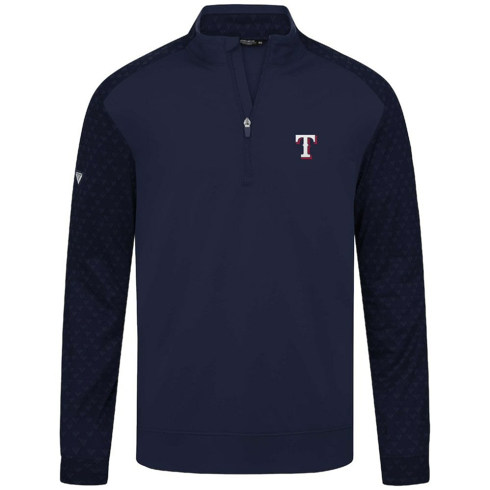 Texas Rangers Levelwear Aztec Insignia 2.0 Quarter-Zip Pullover Top - Navy - MLB Lifestyle