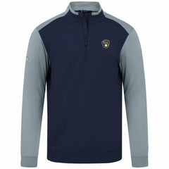 Milwaukee Brewers Levelwear Insignia 2.0 Quarter-Zip Pullover Top - Navy - MLB on Sale
