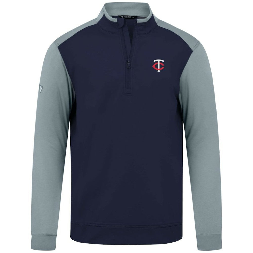 Minnesota Twins Levelwear Insignia 2.0 Quarter-Zip Pullover Top - Navy - MLB Discount