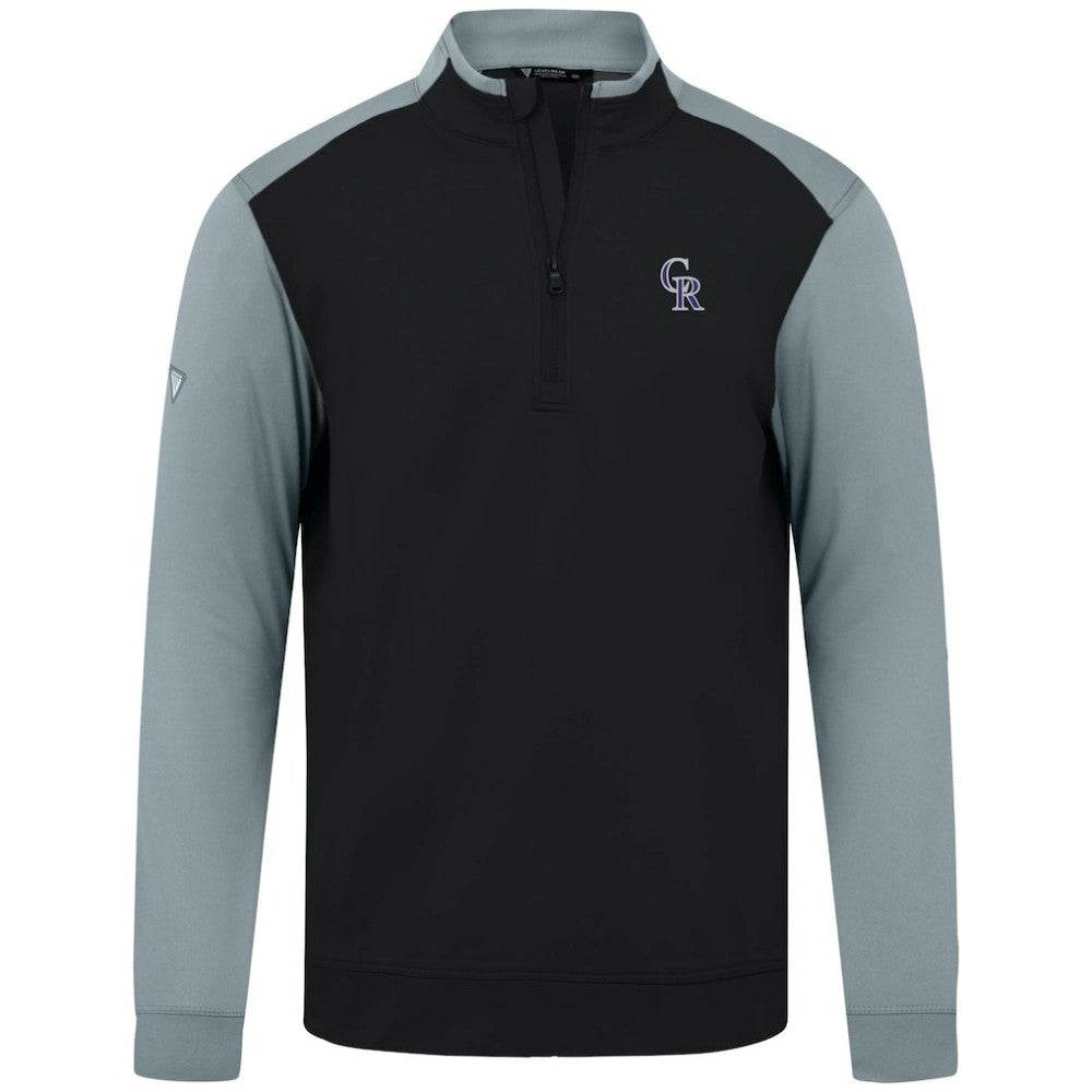 Colorado Rockies Levelwear Insignia 2.0 Quarter-Zip Pullover Top - Black - MLB Sale