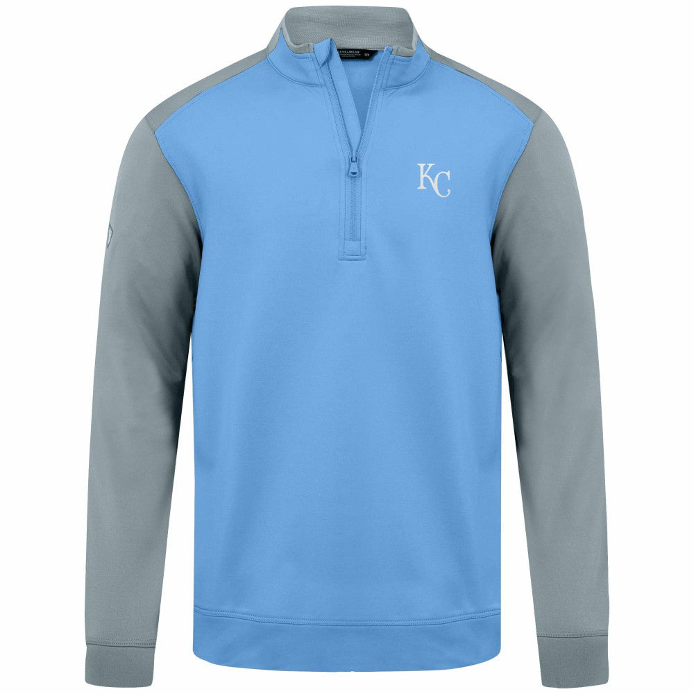 Kansas City Royals Levelwear Insignia 2.0 Quarter-Zip Pullover Top - Light Blue - MLB Online