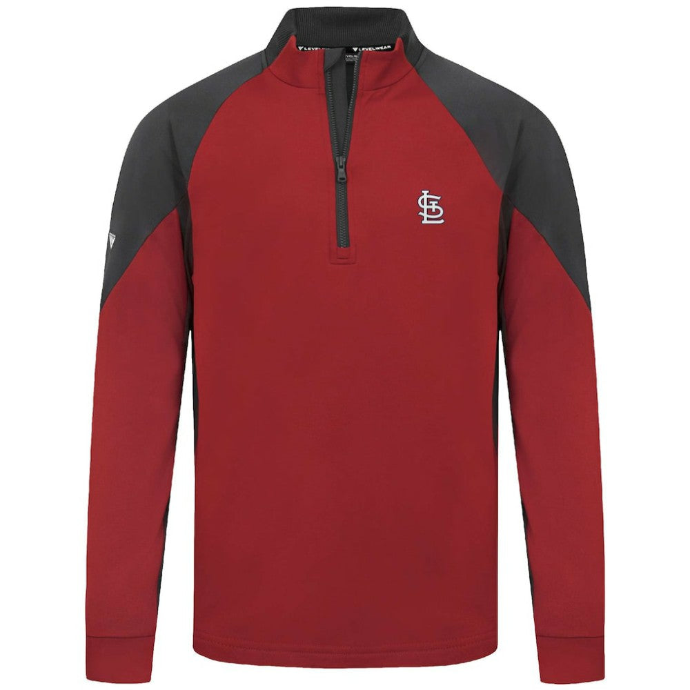 St. Louis Cardinals Levelwear Cadet Insignia 2.0 Raglan Quarter-Zip Jacket - Red - MLB Lifestyle