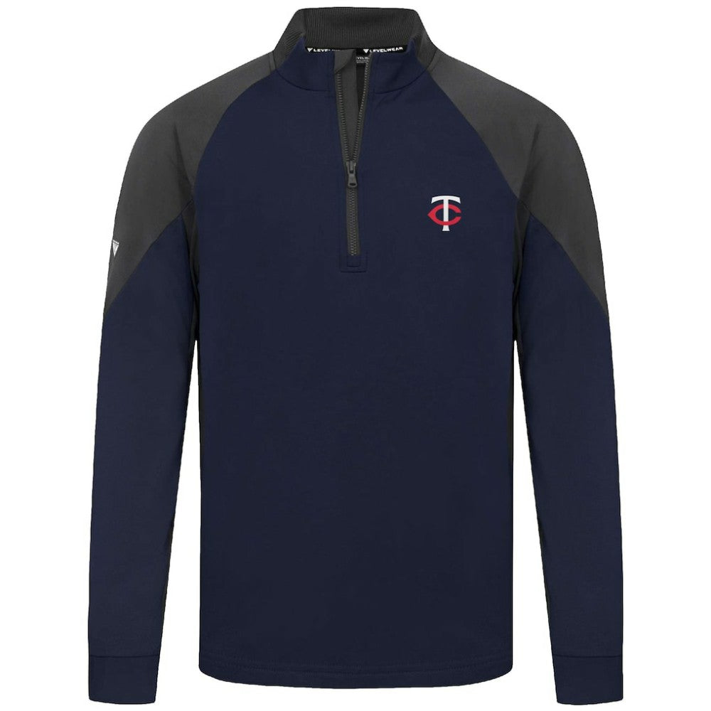 Minnesota Twins Levelwear Cadet Insignia 2.0 Raglan Quarter-Zip Jacket - Navy - MLB Discount