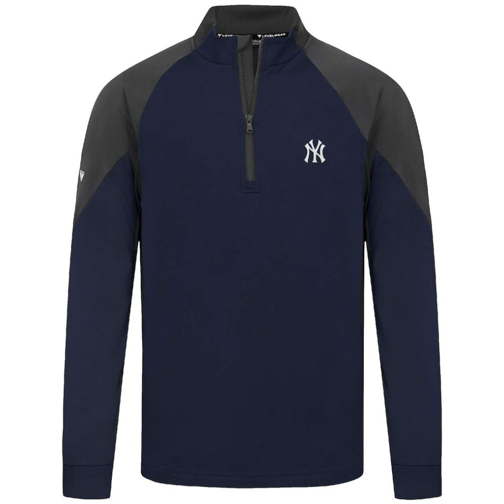 New York Yankees Levelwear Cadet Insignia 2.0 Raglan Quarter-Zip Jacket - Navy - MLB Sale