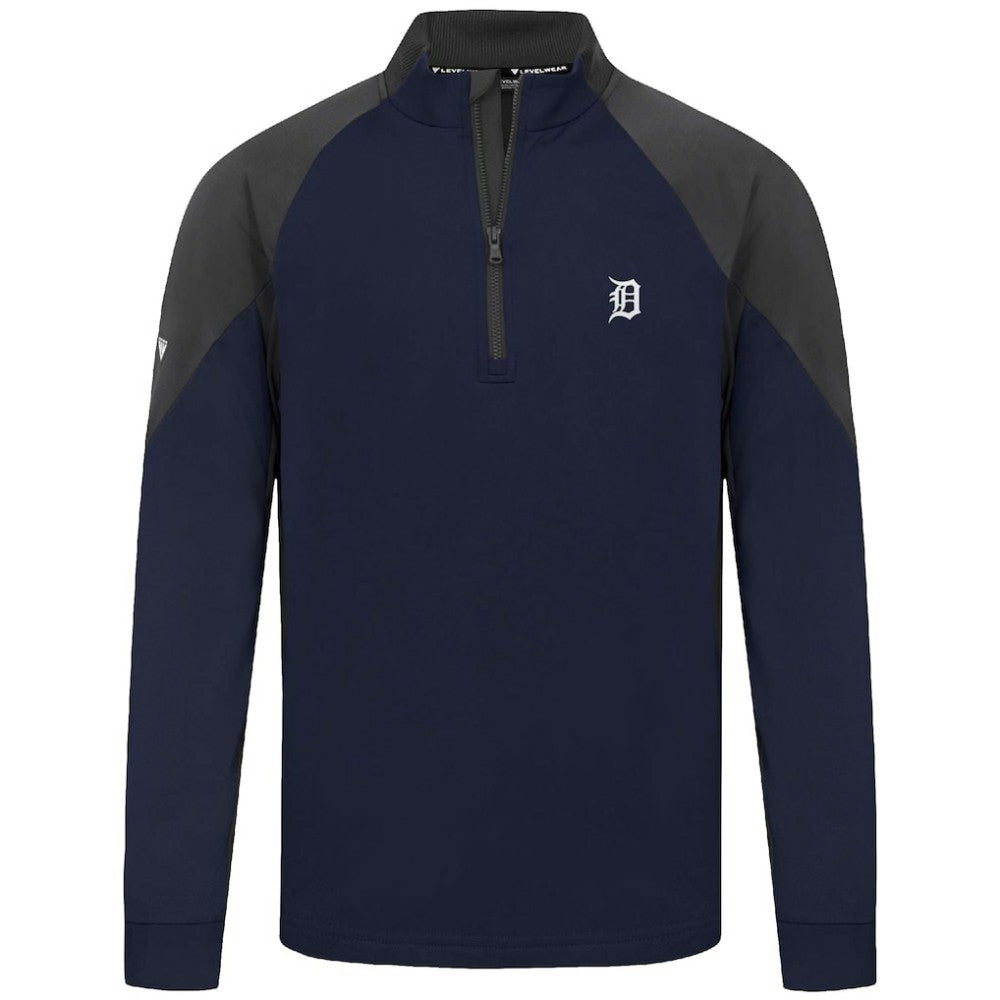 Detroit Tigers Levelwear Cadet Insignia 2.0 Raglan Quarter-Zip Jacket - Navy - MLB Sale