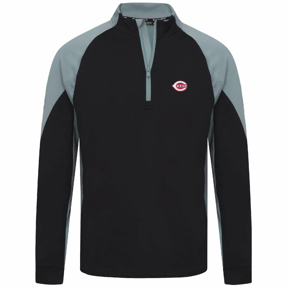 Cincinnati Reds Levelwear Cadet Insignia 2.0 Raglan Quarter-Zip Jacket - Black - MLB on Sale