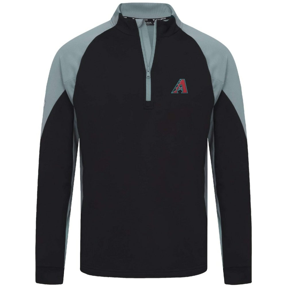 Arizona Diamondbacks Levelwear Cadet Insignia 2.0 Raglan Quarter-Zip Jacket - Black - MLB Discount