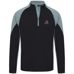 Arizona Diamondbacks Levelwear Cadet Insignia 2.0 Raglan Quarter-Zip Jacket - Black - MLB Discount