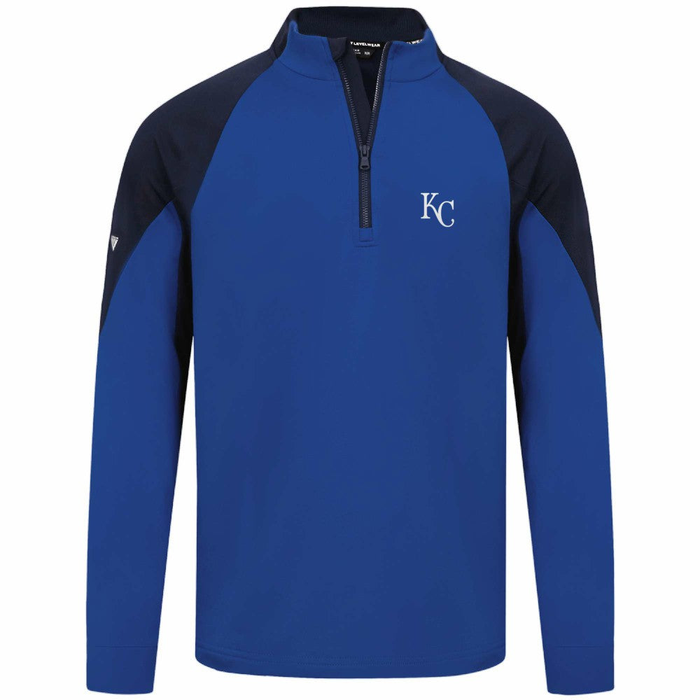 Kansas City Royals Levelwear Cadet Insignia 2.0 Raglan Quarter-Zip Jacket - Royal - MLB Online