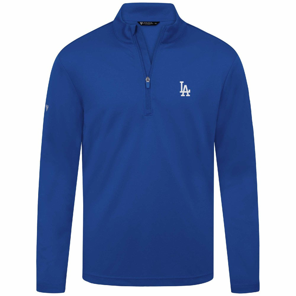 Los Angeles Dodgers Levelwear Heron Insignia 2.0 Quarter-Zip Jacket - Royal - MLB Discount