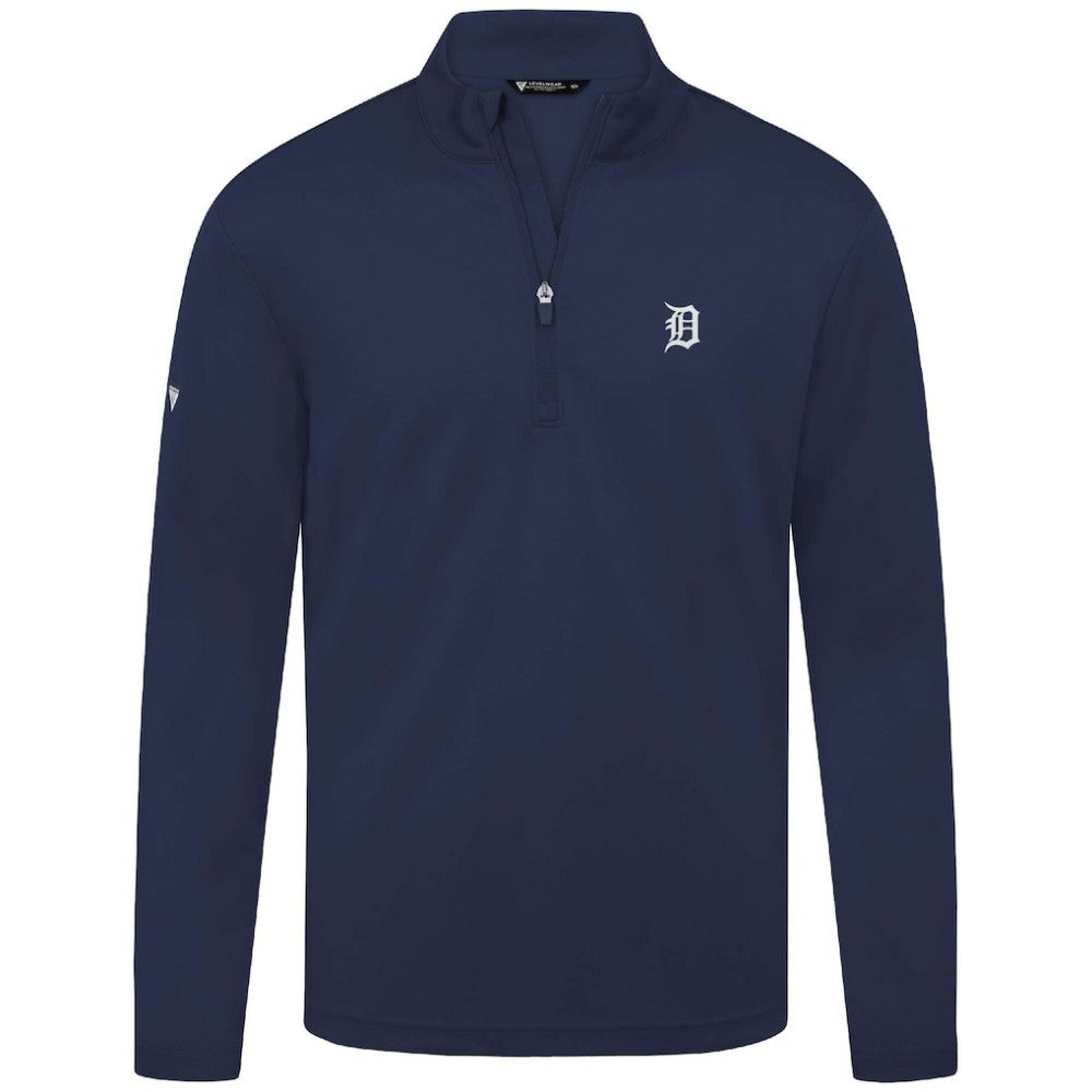 Detroit Tigers Levelwear Heron Insignia 2.0 Quarter-Zip Jacket - Navy - MLB Online