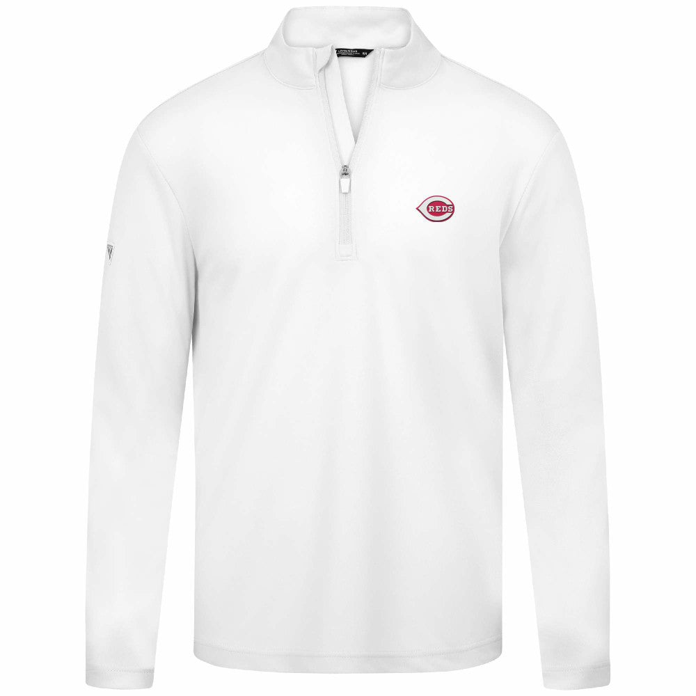 Cincinnati Reds Levelwear Heron Insignia 2.0 Quarter-Zip Jacket - White - MLB on Sale
