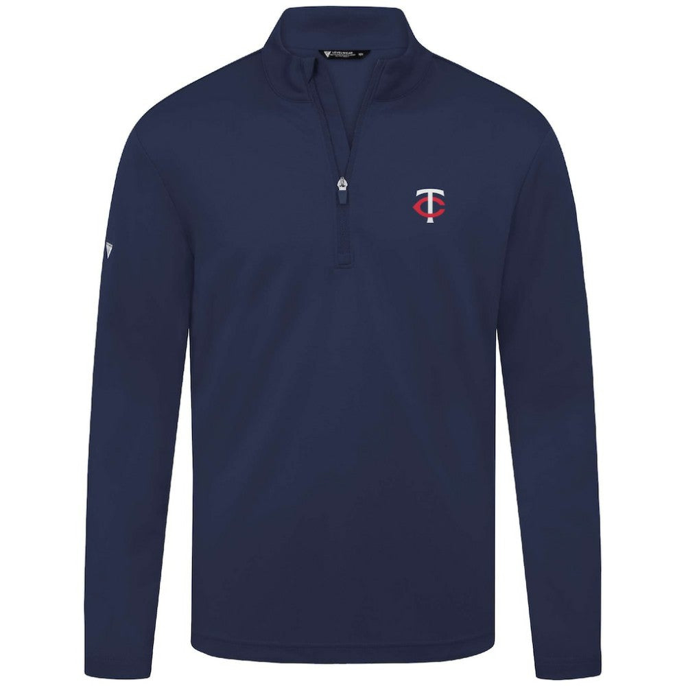 Minnesota Twins Levelwear Heron Insignia 2.0 Quarter-Zip Jacket - Navy - MLB Sale