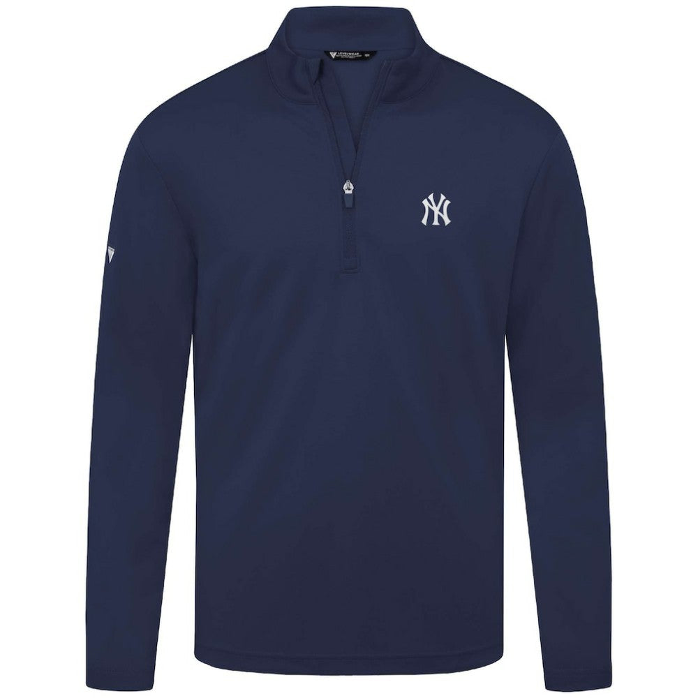 New York Yankees Levelwear Heron Insignia 2.0 Quarter-Zip Jacket - Navy - MLB Lifestyle