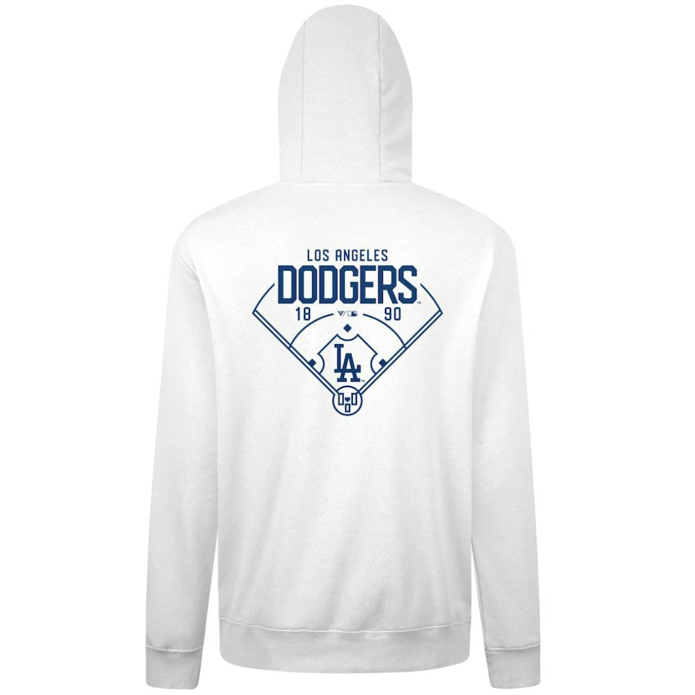 Los Angeles Dodgers Levelwear Podium Primary Pullover Hoodie - White - MLB Discount