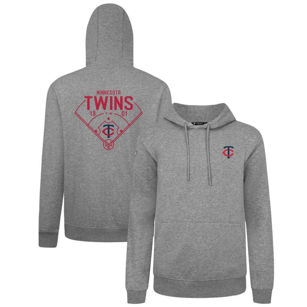 Minnesota Twins Levelwear Podium Primary Pullover Hoodie - Gray - MLB Sale