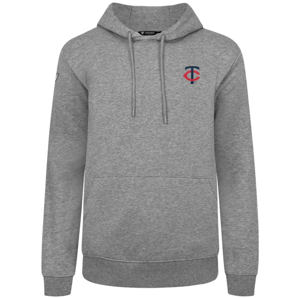 Minnesota Twins Levelwear Podium Primary Pullover Hoodie - Gray - MLB Sale