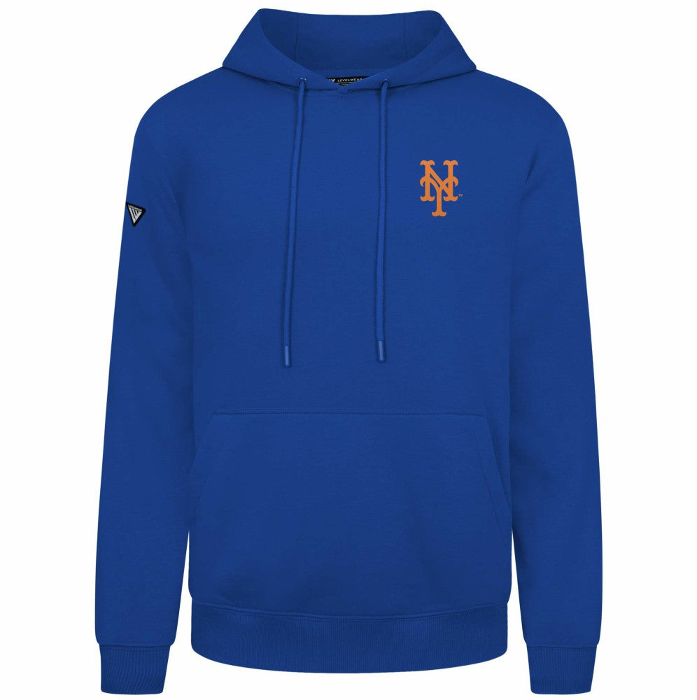 New York Mets Levelwear Podium Primary Pullover Hoodie - Royal - MLB Discount