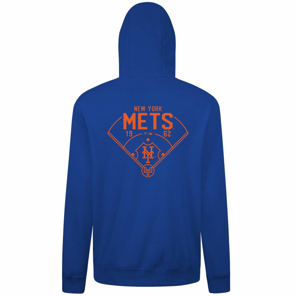 New York Mets Levelwear Podium Primary Pullover Hoodie - Royal - MLB Discount