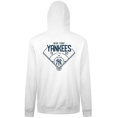 New York Yankees Levelwear Podium Primary Pullover Hoodie - White - MLB Discount