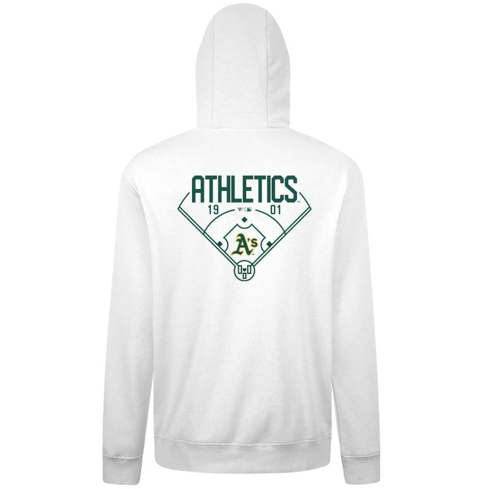 Athletics Levelwear Podium Primary Pullover Hoodie - White - MLB Online