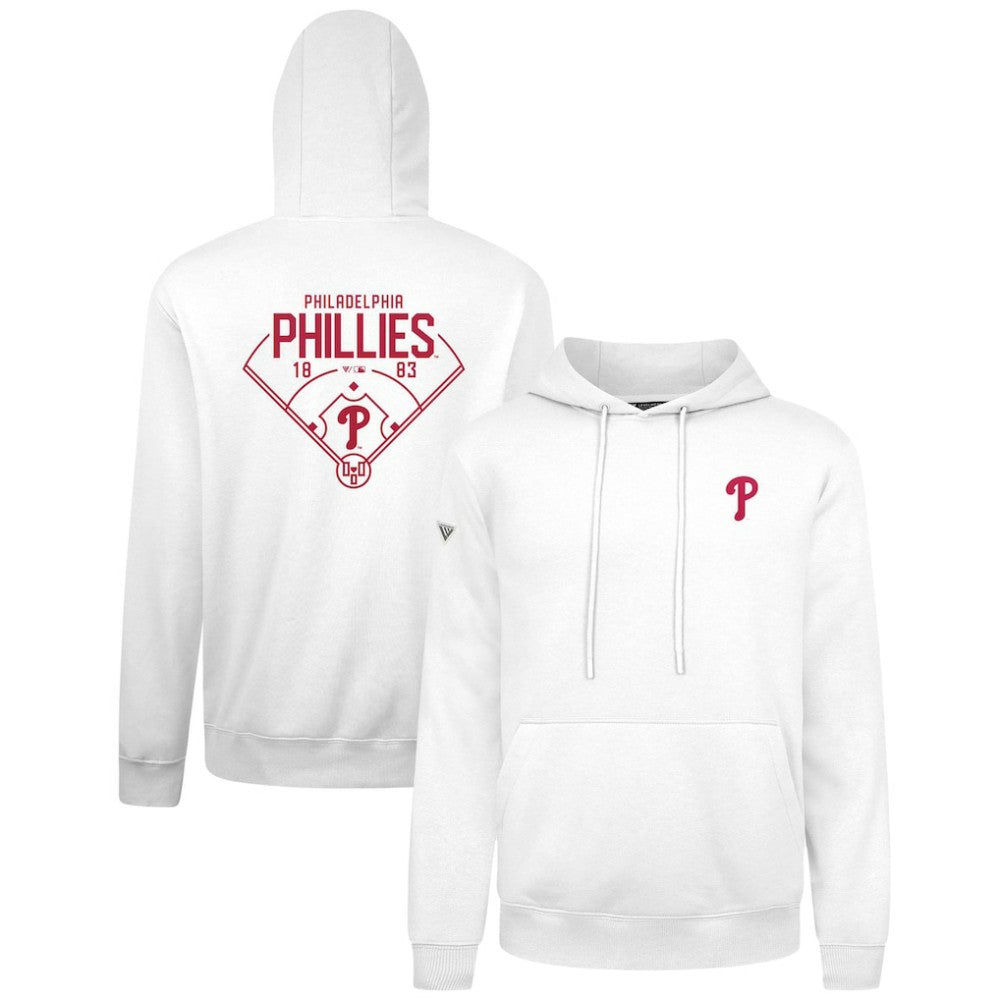 Philadelphia Phillies Levelwear Podium Primary Pullover Hoodie - White - MLB Sale