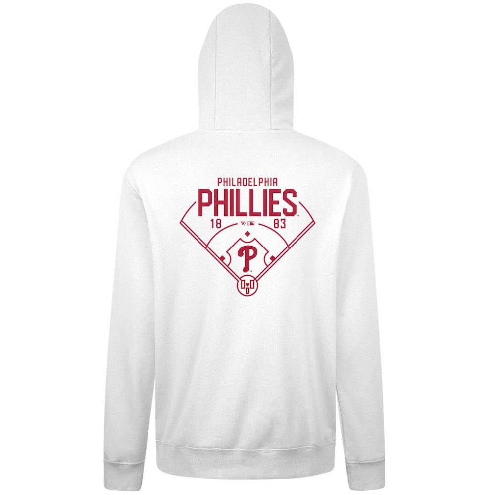 Philadelphia Phillies Levelwear Podium Primary Pullover Hoodie - White - MLB Sale