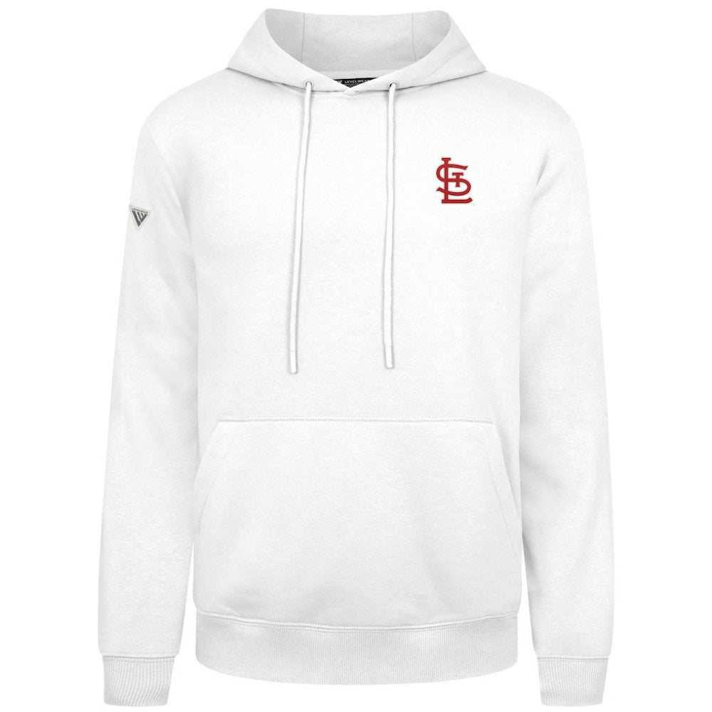 St. Louis Cardinals Levelwear Podium Primary Pullover Hoodie - White - MLB Sale