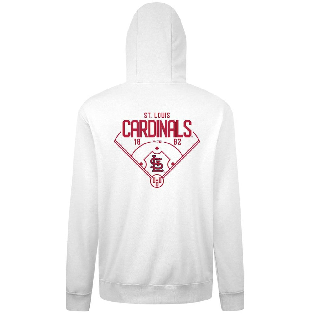 St. Louis Cardinals Levelwear Podium Primary Pullover Hoodie - White - MLB Sale