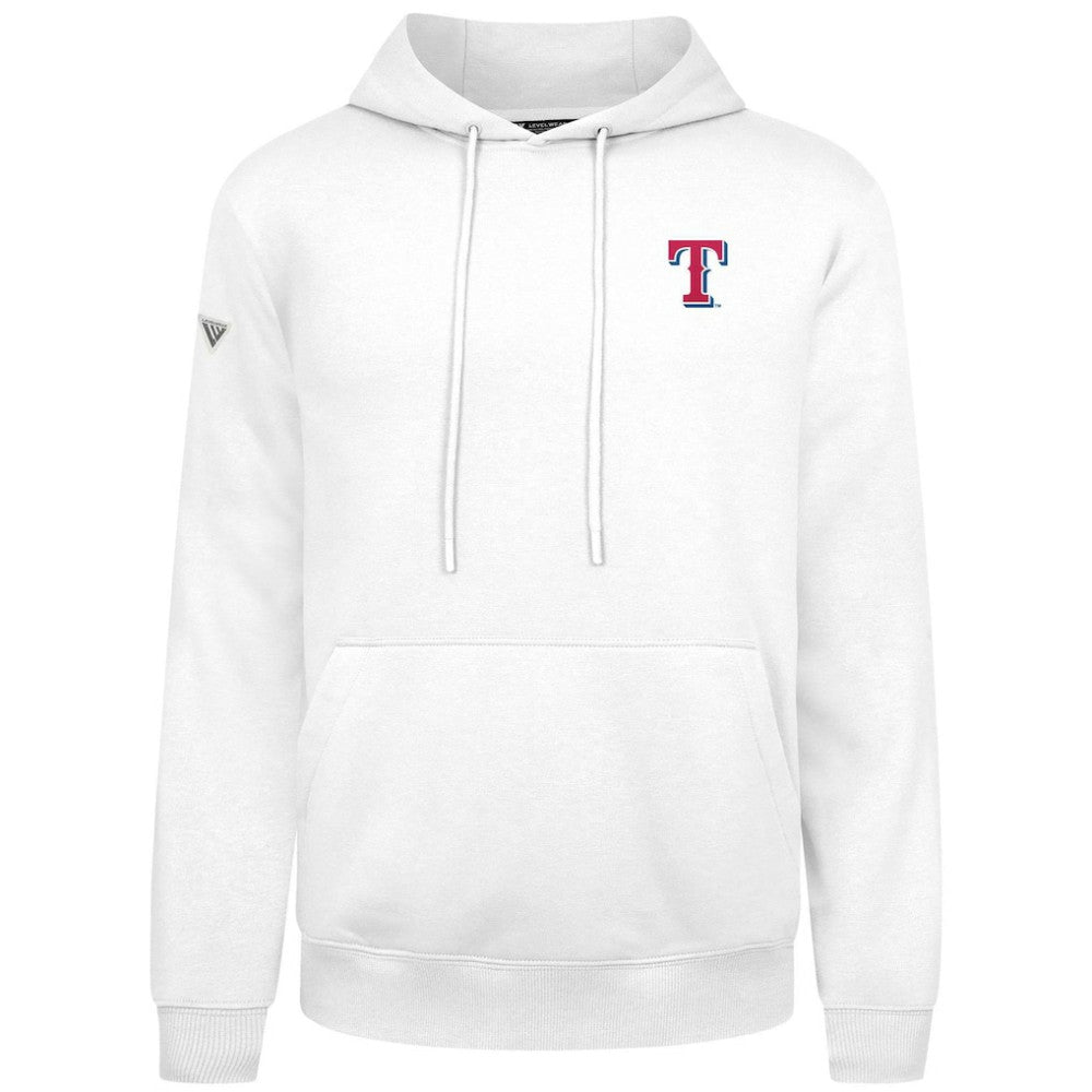 Texas Rangers Levelwear Podium Primary Pullover Hoodie - White - MLB Online