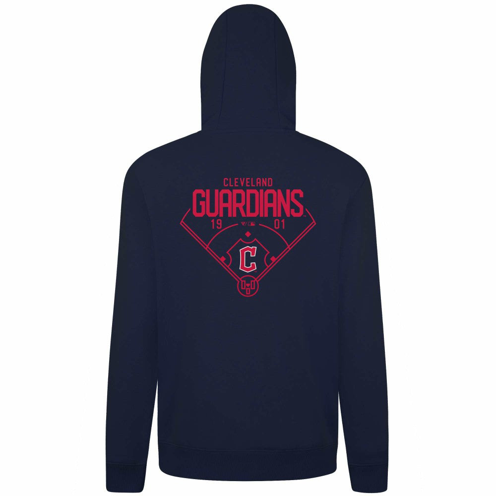 Cleveland Guardians Levelwear Podium Primary Pullover Hoodie - Navy - MLB Online