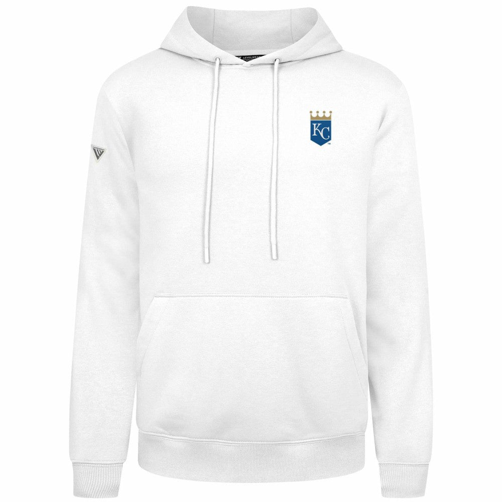 Kansas City Royals Levelwear Podium Primary Pullover Hoodie - White - MLB Sale