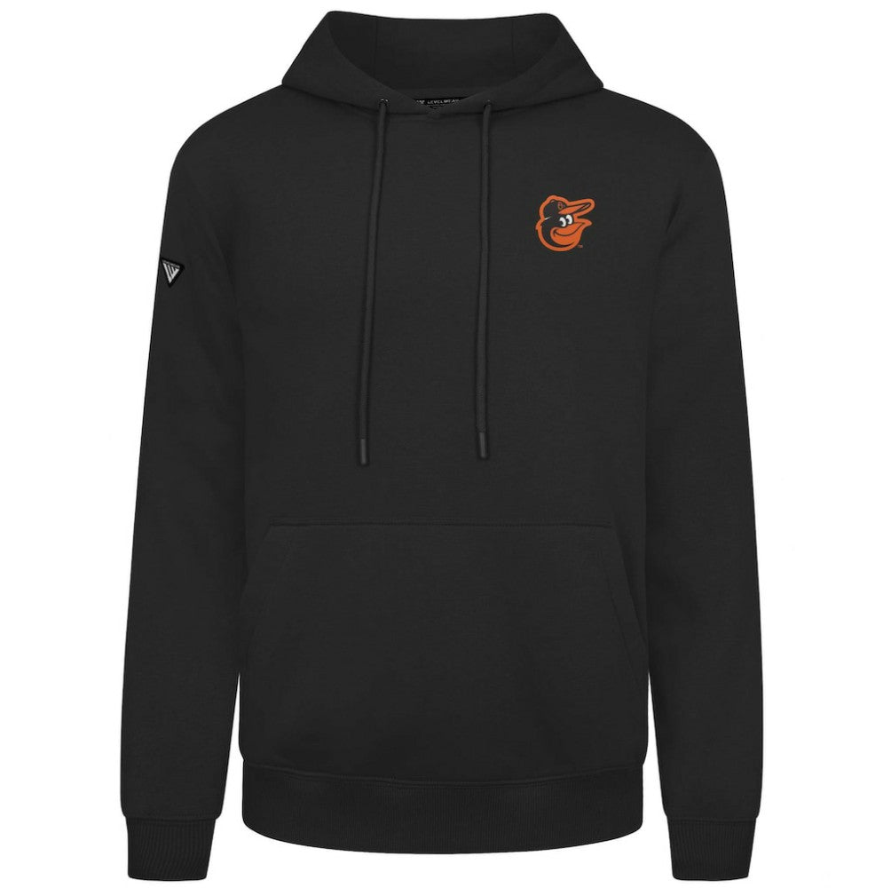 Baltimore Orioles Levelwear Podium Primary Pullover Hoodie - Black - MLB on Sale