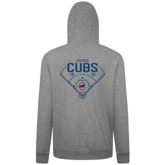 Chicago Cubs Levelwear Podium Primary Pullover Hoodie - Gray - MLB Discount