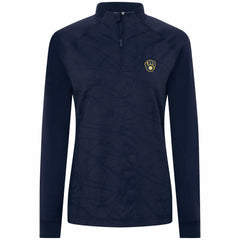 Milwaukee Brewers Levelwear Women's Amethyst Insignia 2.0 Quarter-Zip Jacket - Navy - MLB Online